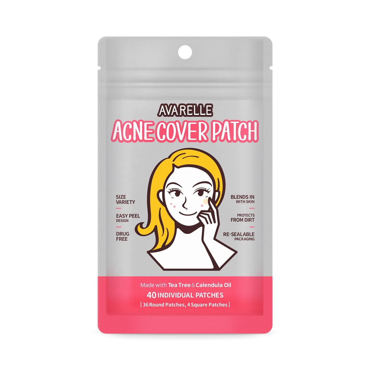 Гидроколлоидные патчи от прыщей «Pimple Patch» от Avarelle, 40 шт. Avarelle