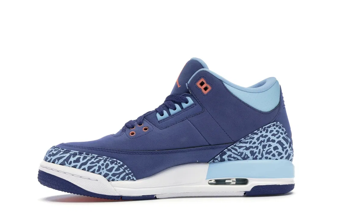 Детские кроссовки Lifestyle с принтом Jordan 3 Retro Jordan, Purple Dust/Atomic Pink-Blue Cap — фото 3