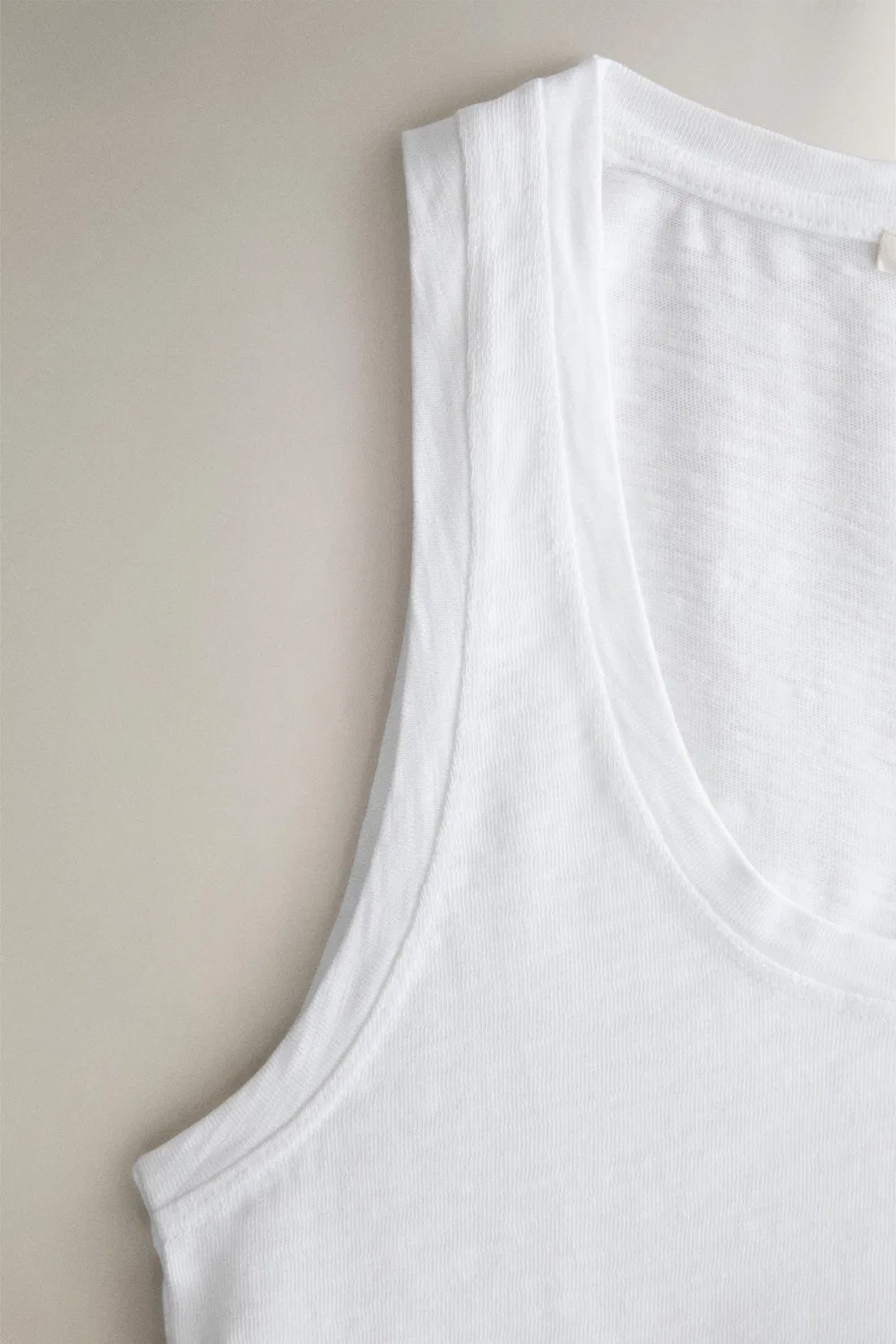 Хлопковый топ на бретельках ZARA, White — фото 3