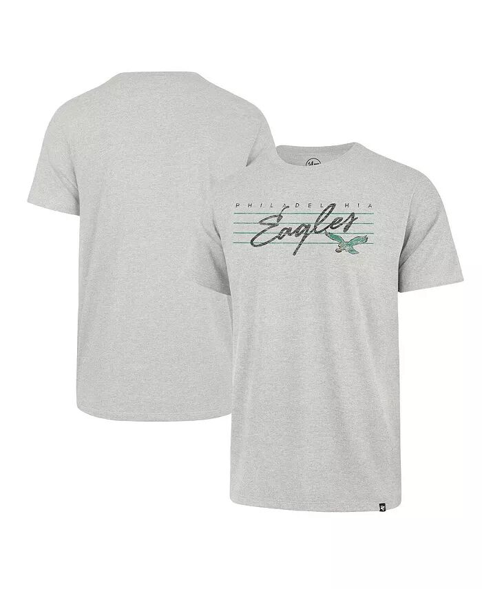 

Мужская серая потертая футболка Philadelphia Eagles Downburst Franklin '47 Brand