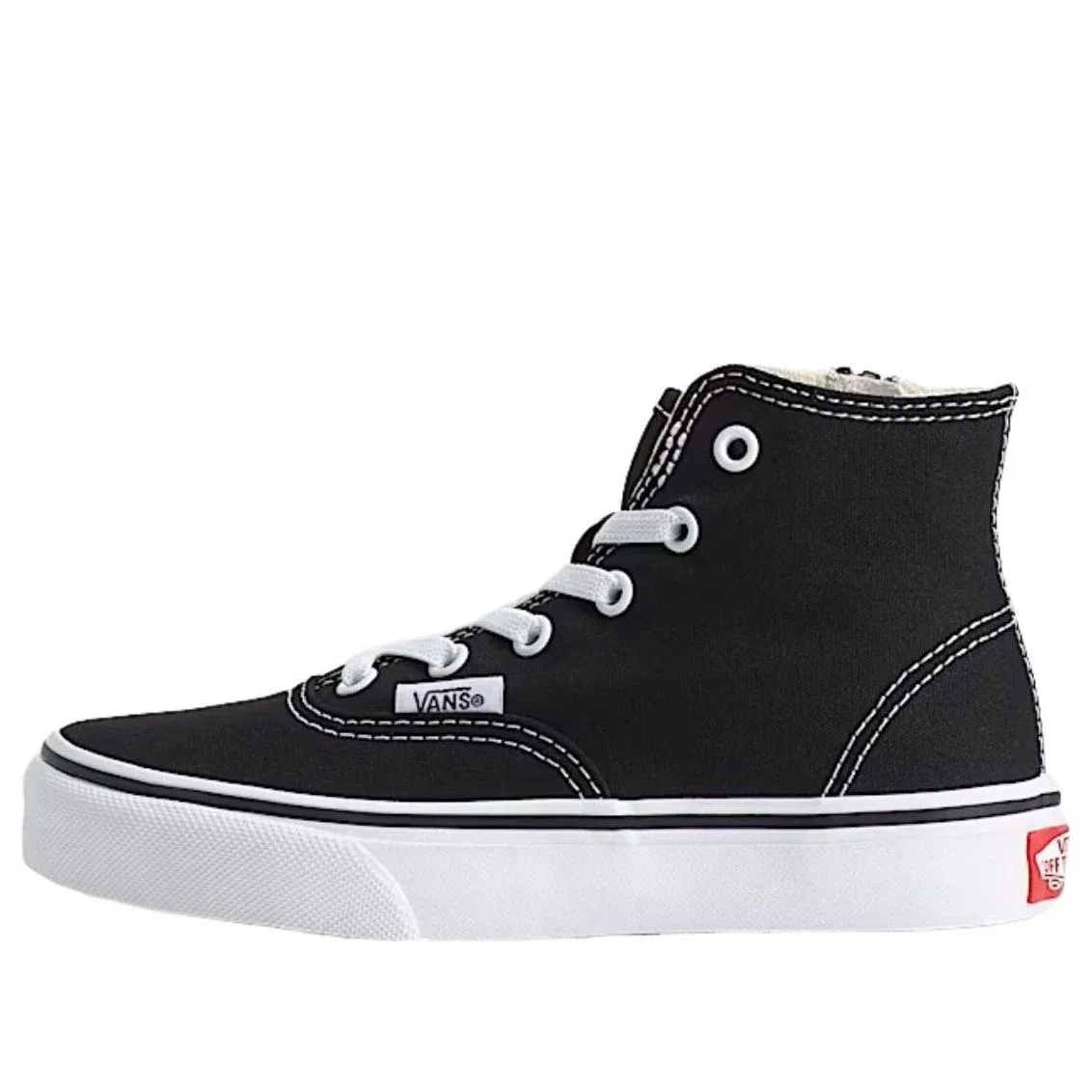 Детские кеды на молнии с высоким верхом Vans Authentic, черный