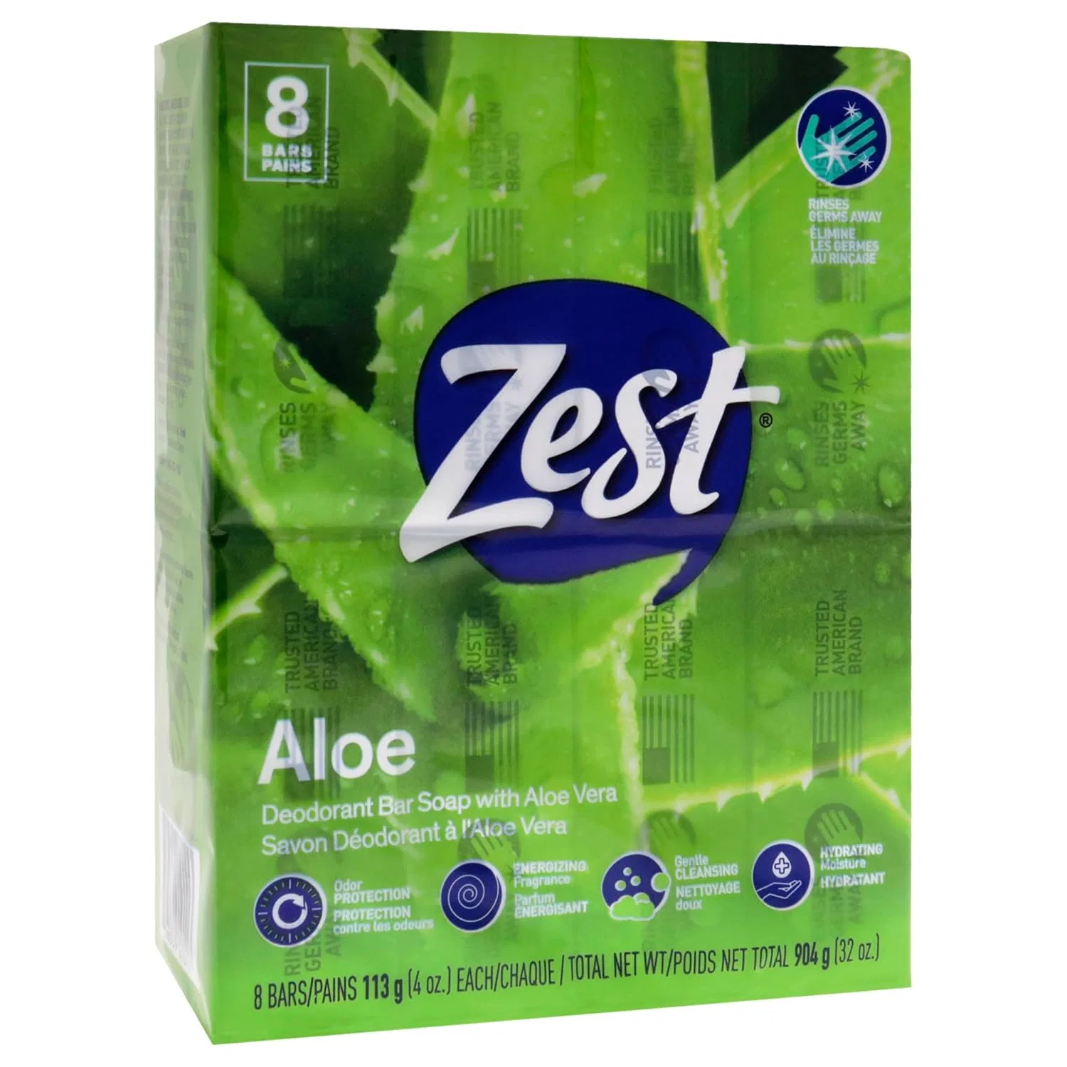 Мыло Zest Fresh Aloe, 8 шт., 118 мл — фото 2