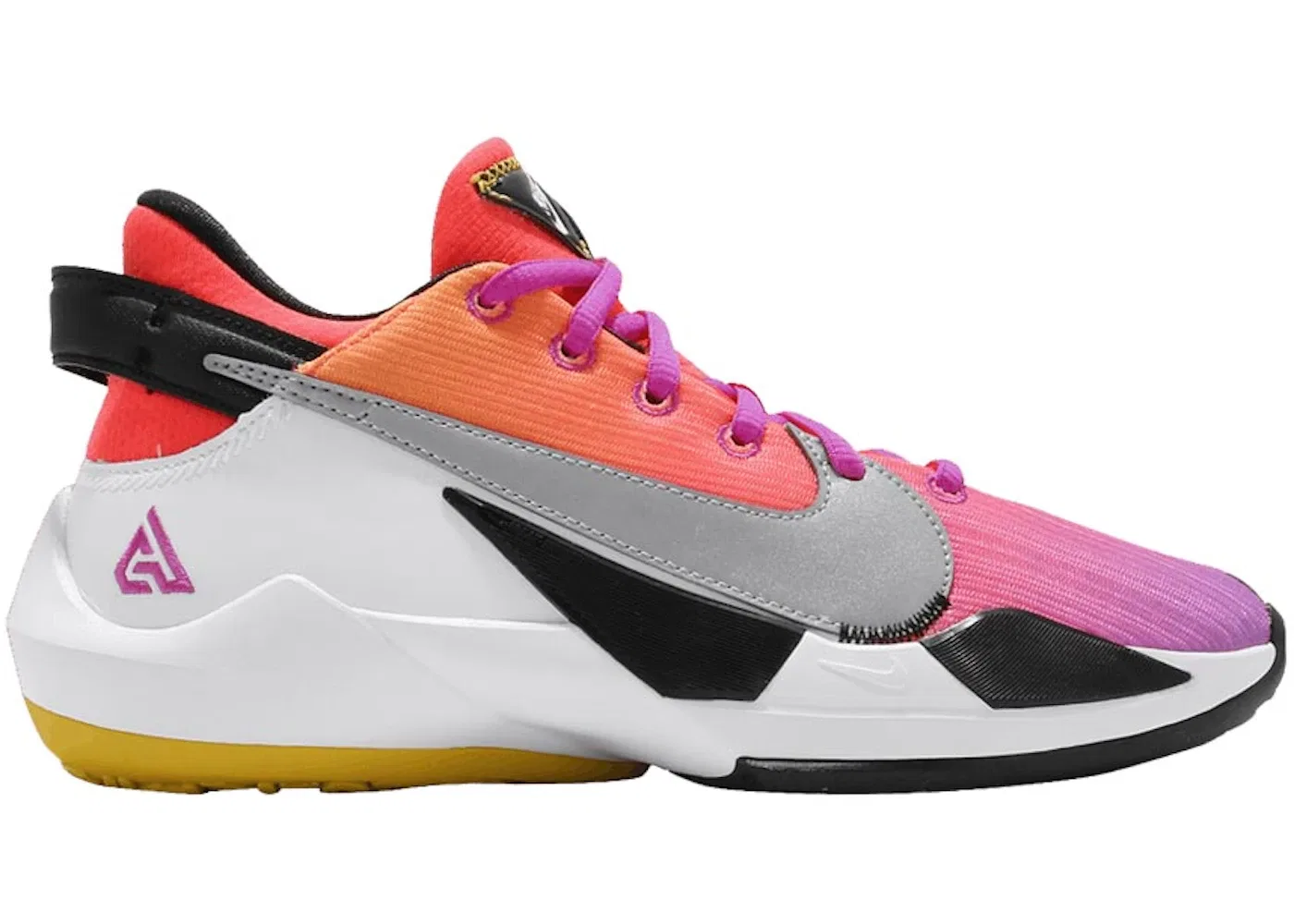 Детские кроссовки для мальчиков баскетбольные Nike Zoom Freak 2, Bright Dark Red/Flame Pink/White/Black