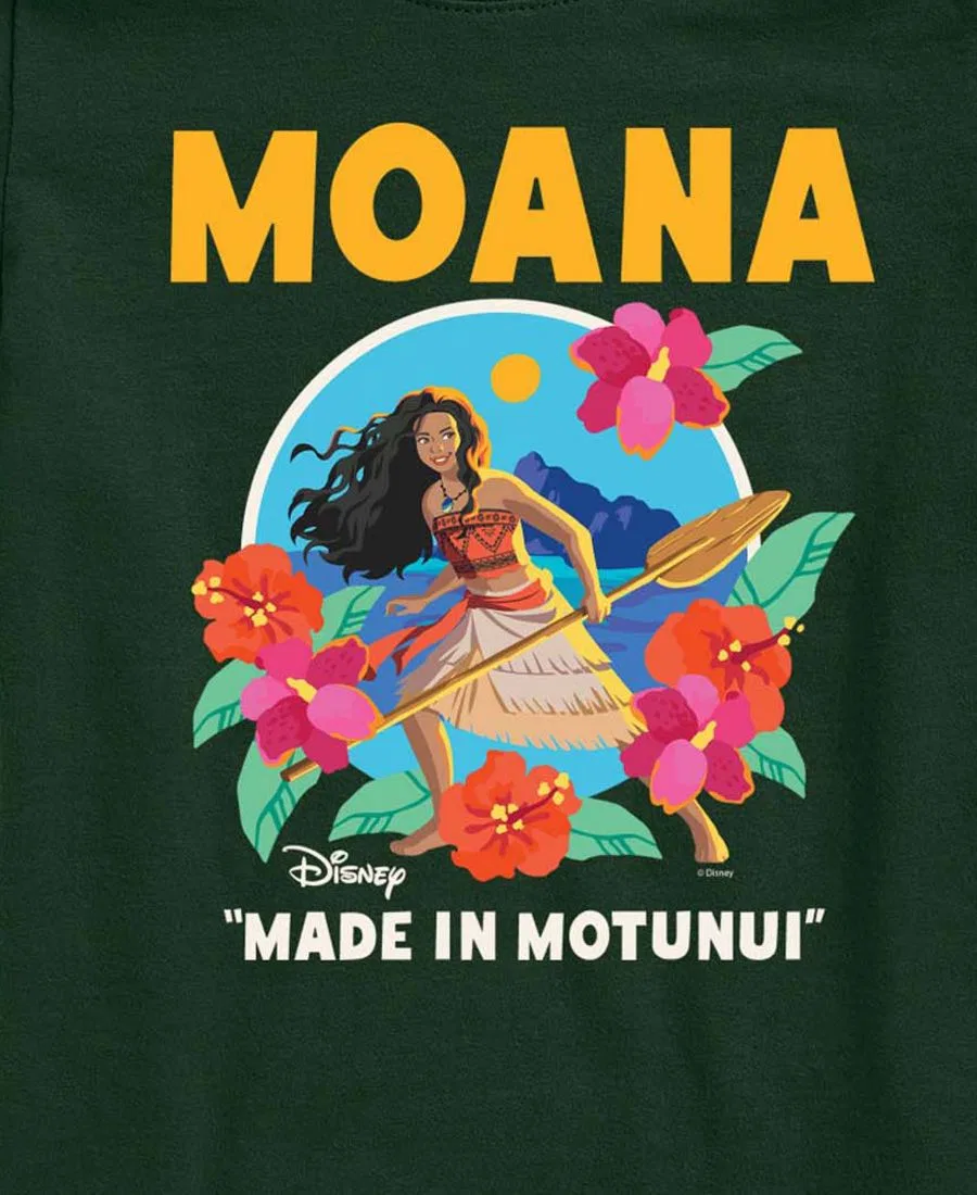 Футболка с коротким рукавом для мальчиков Live Action Made In Motunui Moana, Forest Green — фото 3