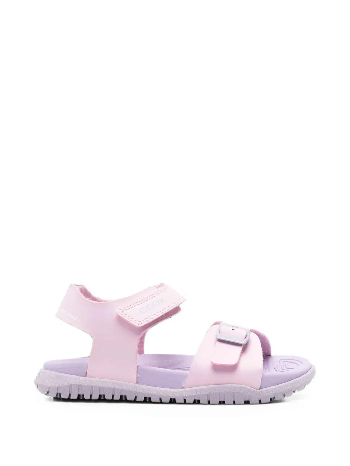 Сандалии Fusbetto на липучках с пряжками Geox Kids, розовый