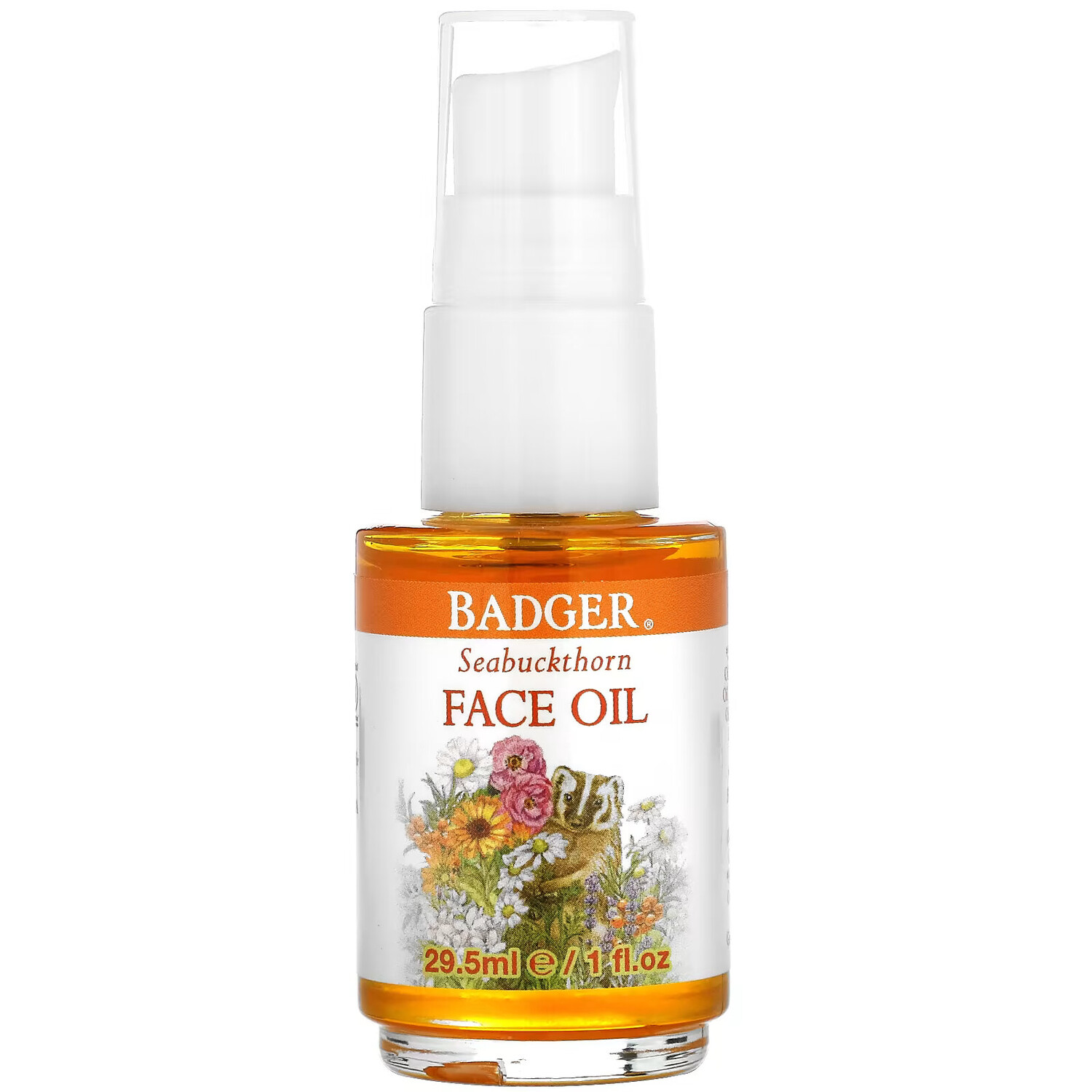 

Badger Company, Face Care, Масло для лица из облепихи, 1 жидкая унция (29,5 мл)