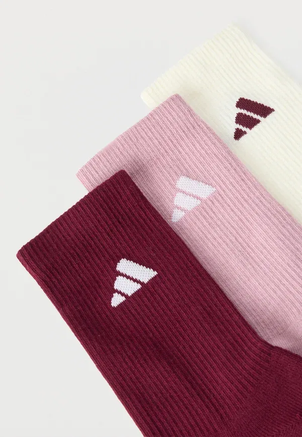 Набор из 3 спортивных носков унисекс Adidas Performance, белый/сиреневый/бордовый — фото 2