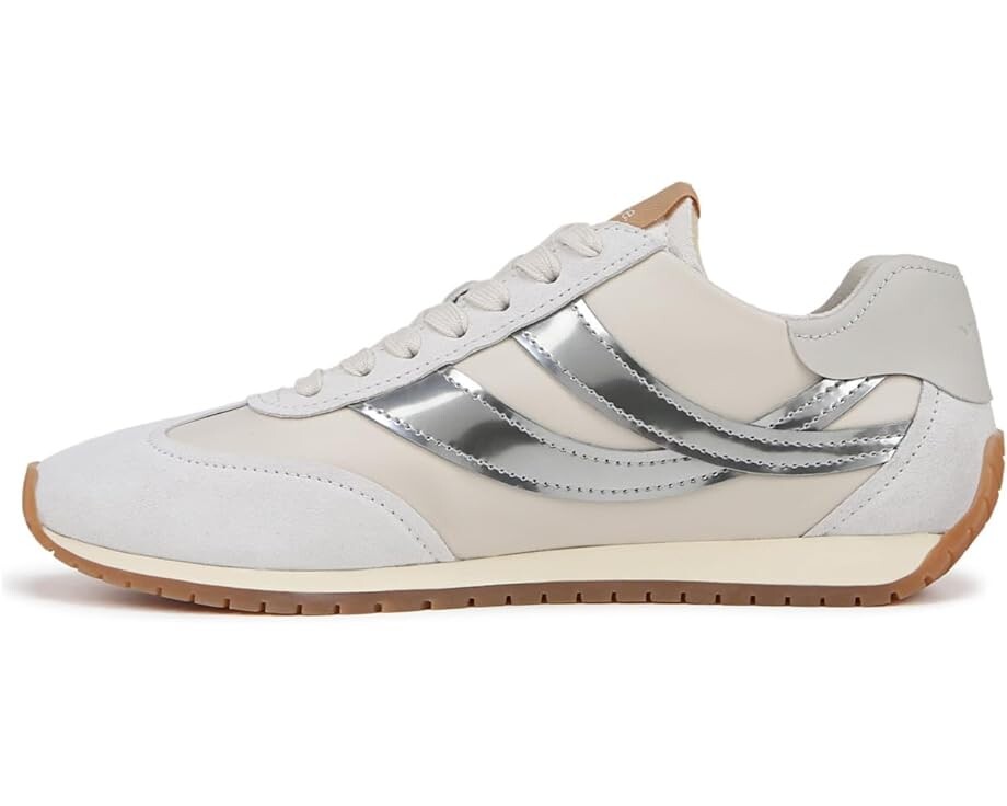Кроссовки Vince Oasis Runner Lace-Up Sneakers, цвет Off White/Silver — фото 4