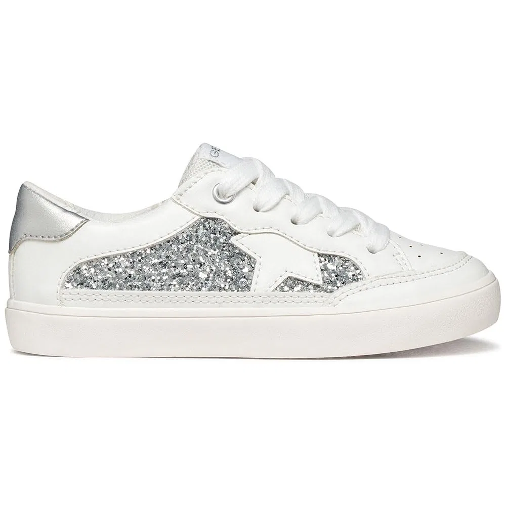 Детские кроссовки для девочек спортивные J Gisli Girl B Geox, White Lt Silver
