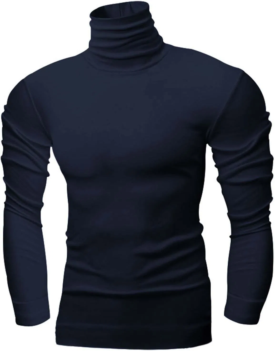 Мужская водолазка slim fit с высоким воротом, Navy — фото 3