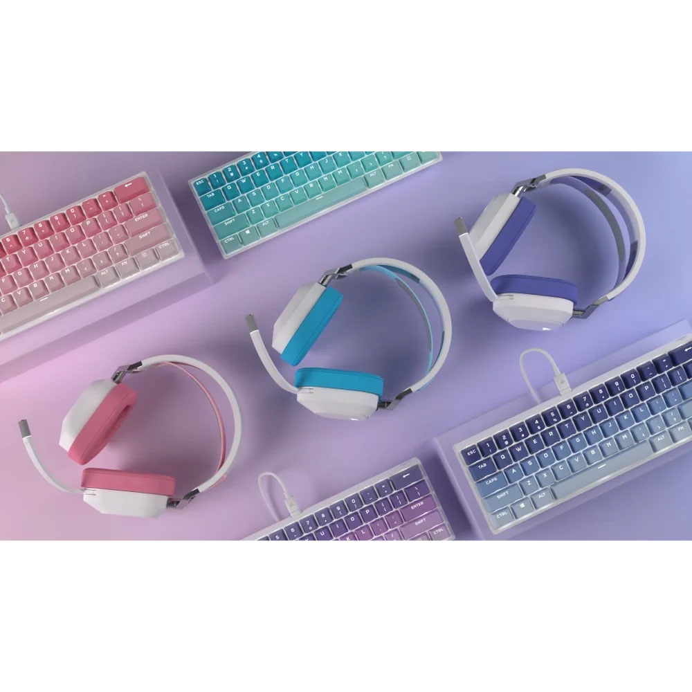 Игровая гарнитура Corsair HS80 RGB, белый/голубой — фото 3