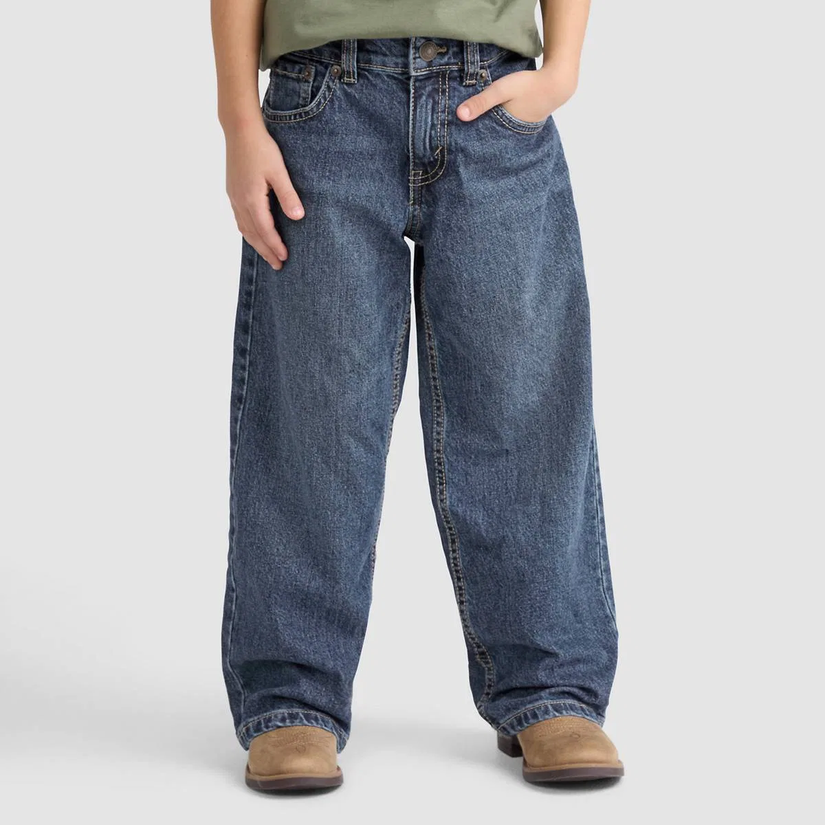 мешковатые джинсы 578 для мальчиков 4-7 лет Levi's, Bandwagon W/O Destruction - Medium Wash — фото 2