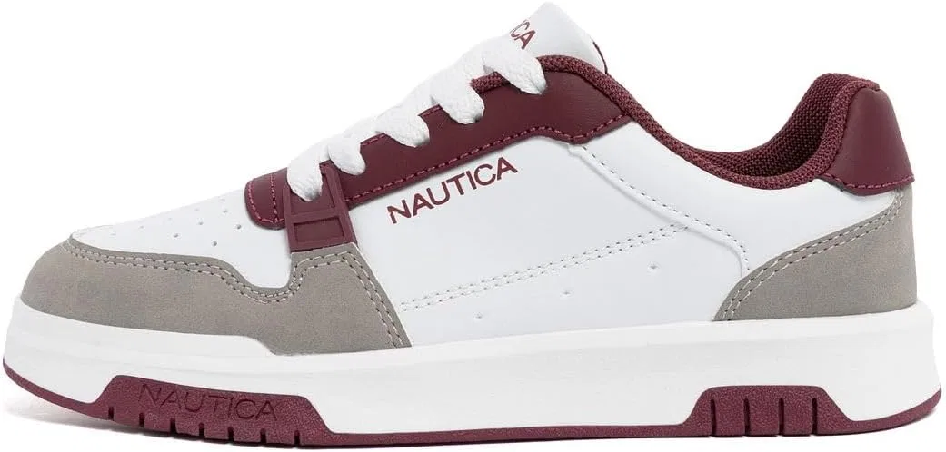 Детские кроссовки со шнуровкой Nautica, Burgundy Grey-Gavie — фото 2