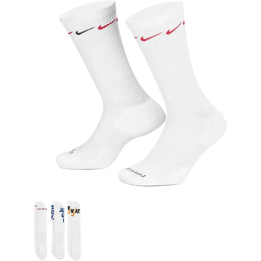Носки Nike Everyday Plus Cushioned Crew 3 пары, Белые — фото 3