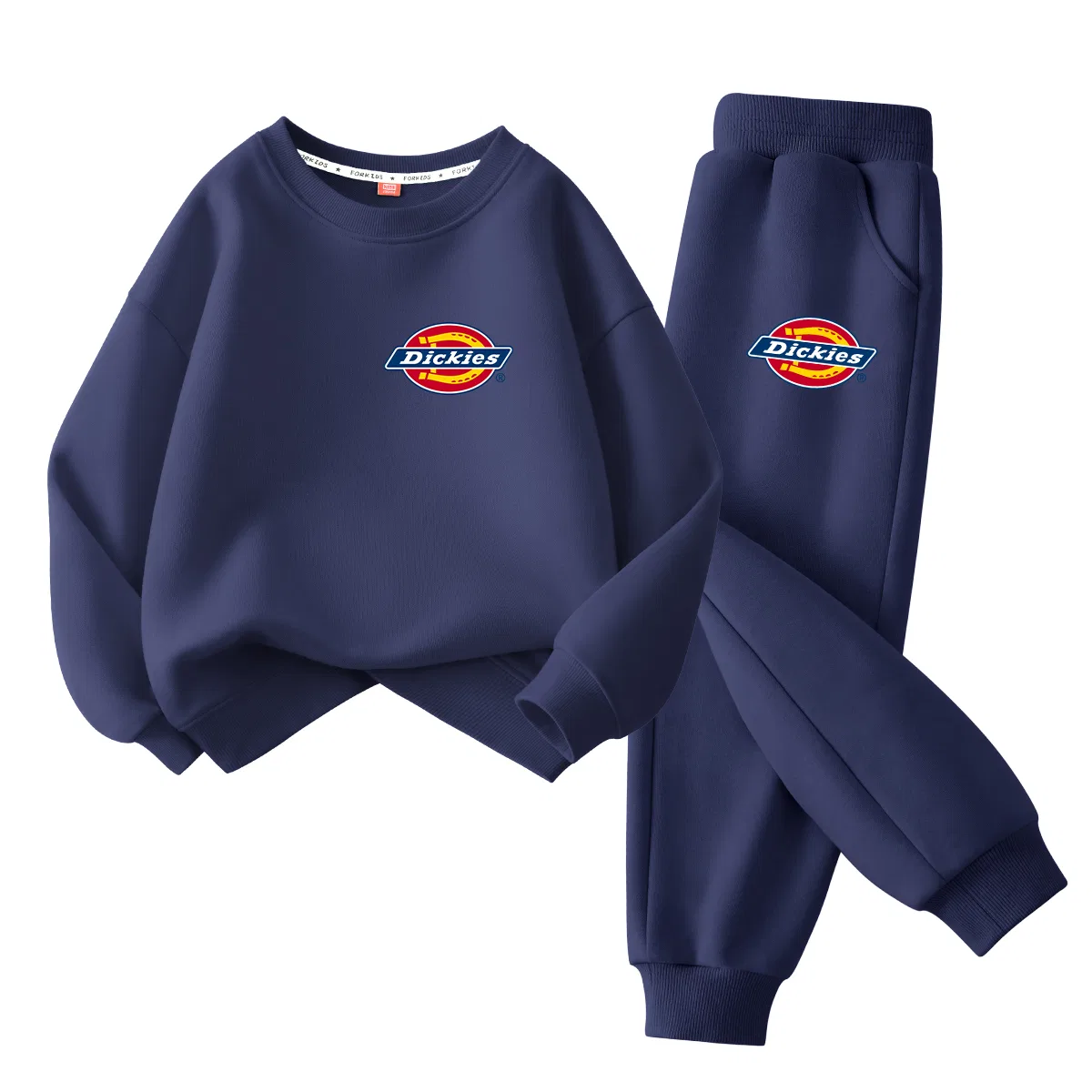 Детский комплект из двух свитшотов с логотипом S Logo Thick K, Dickies, Pink/Navy Blue — фото 3