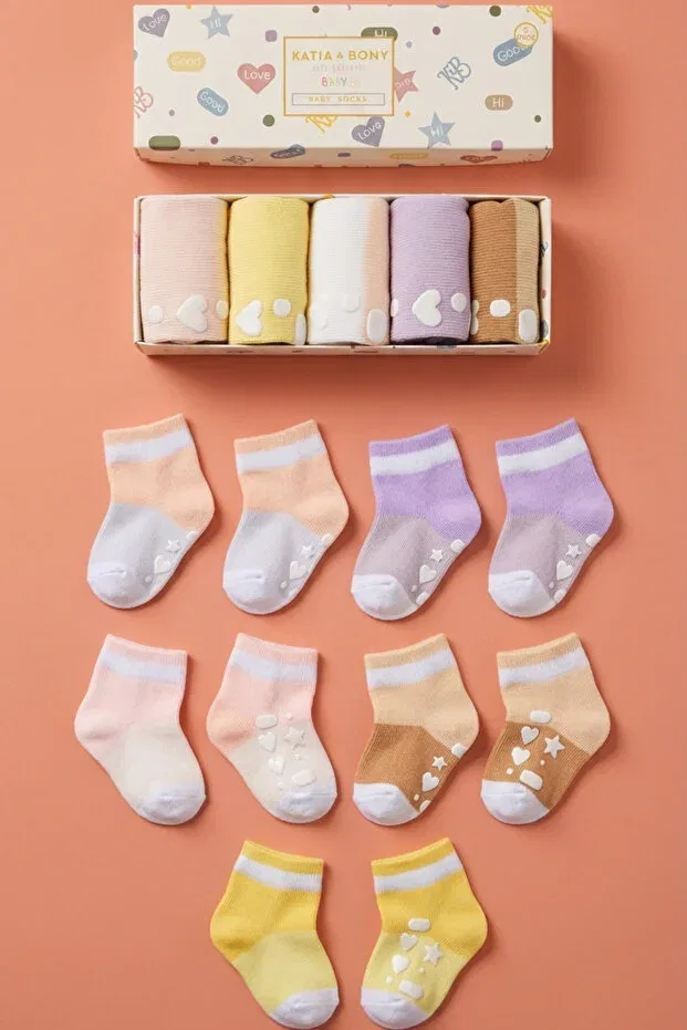 Детские носки с принтом Katia&Bony, Pink Patterned — фото 4