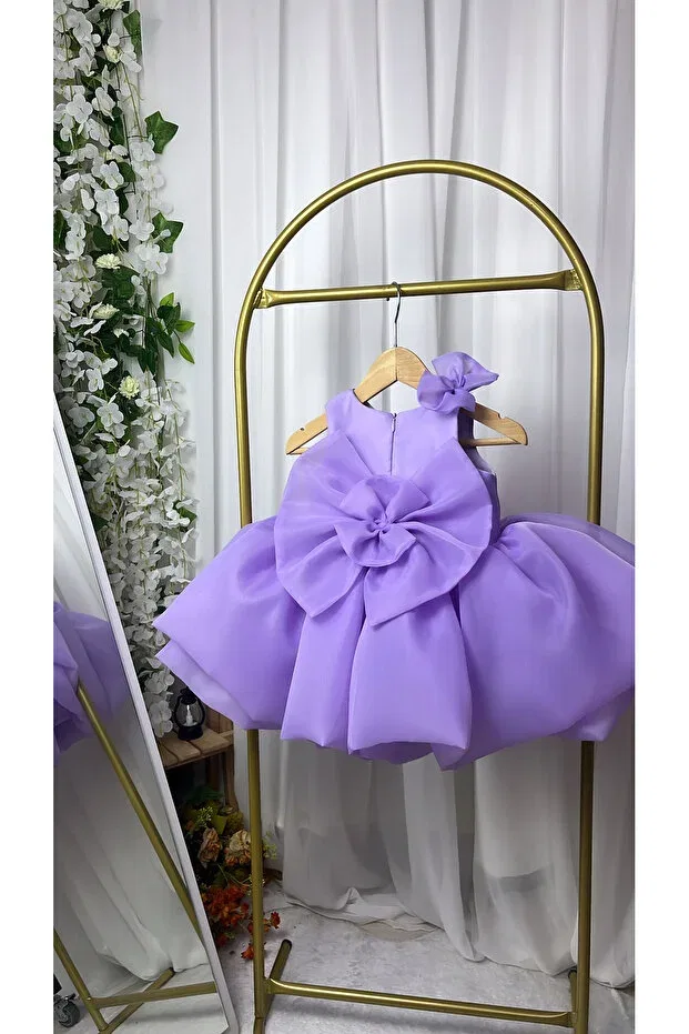 Детское платье для девочек с пышной юбкой Hobi, Purple — фото 2