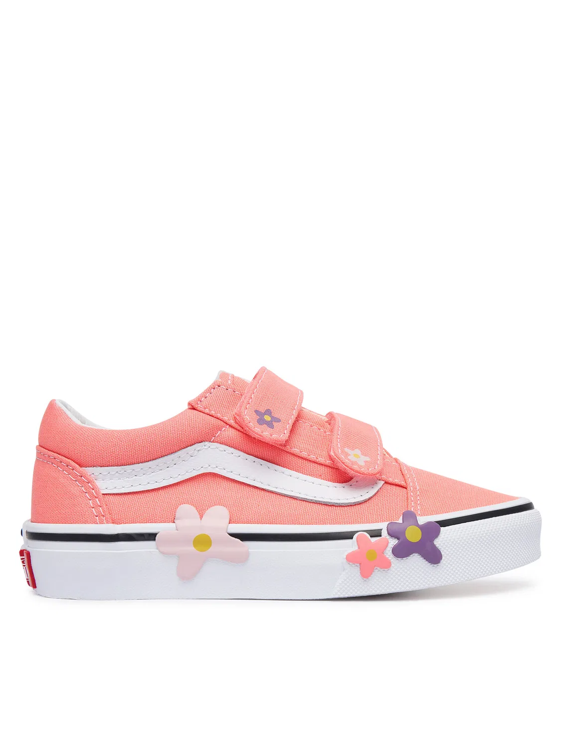 Тканевые кроссовки для девочки Old Skool Flower Vans, розовый