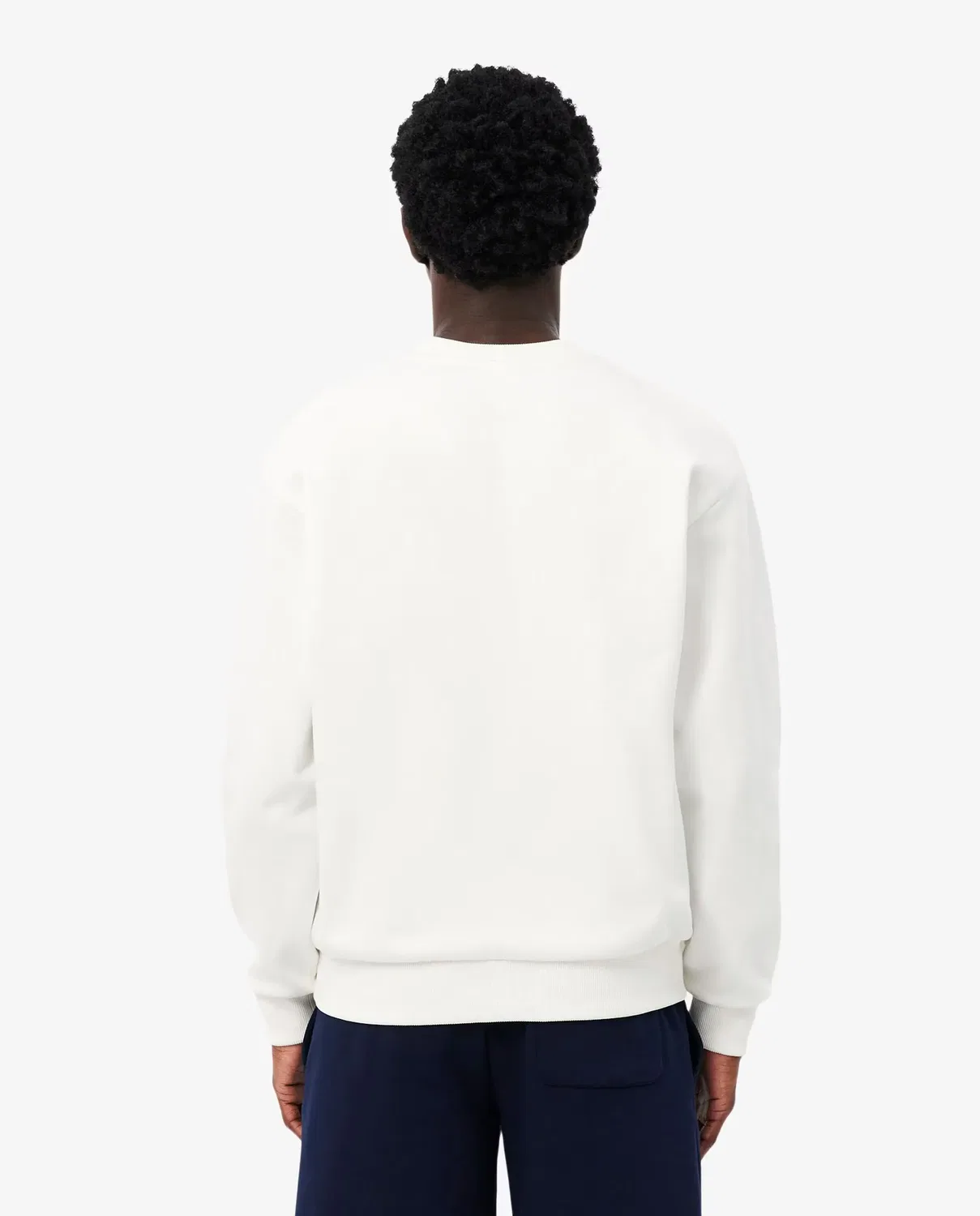 Мужская толстовка из футера с длинным рукавом Lacoste, Blanco — фото 2