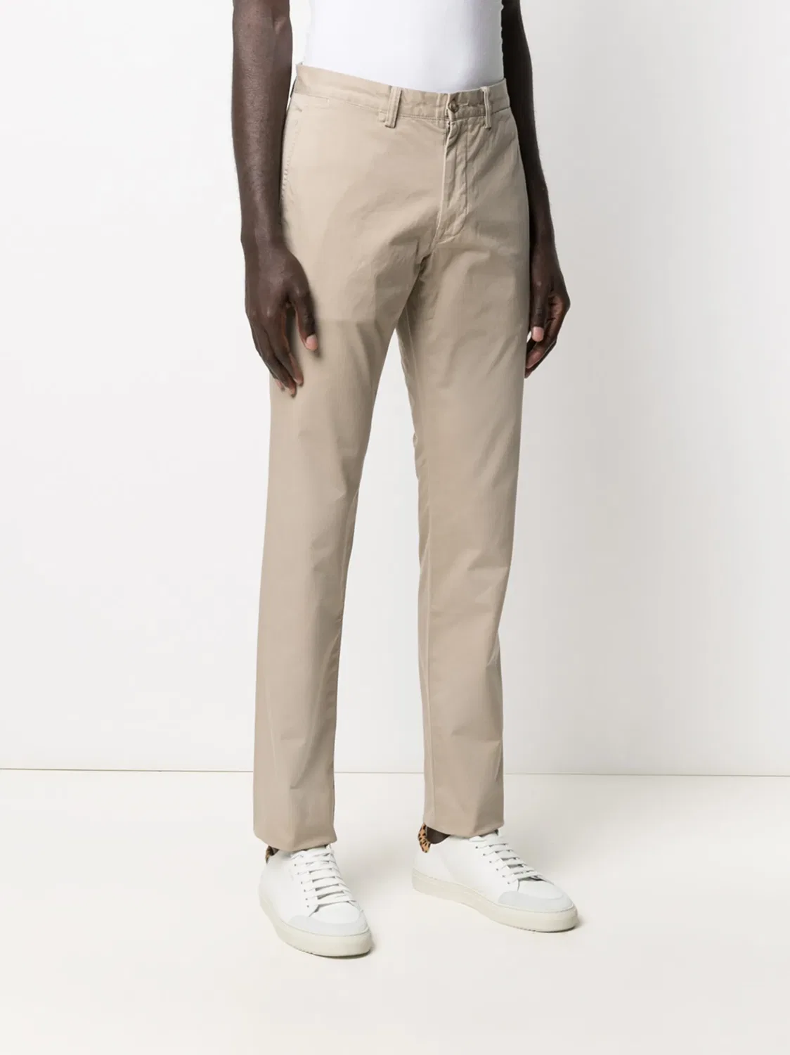 Брюки прямого кроя хлопковые Polo Ralph Lauren, нейтральные — фото 2