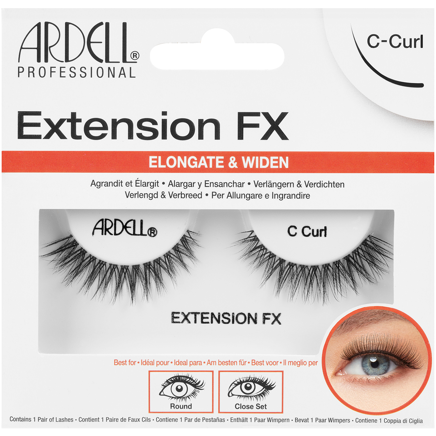 Ardell Extension FX Curl C накладные ресницы на полоске, 1 упаковка - фото