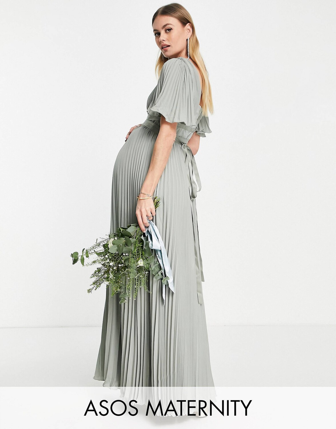

Оливковое платье макси со складками ASOS DESIGN Maternity Bridesmaid, Зеленый, Оливковое платье макси со складками ASOS DESIGN Maternity Bridesmaid