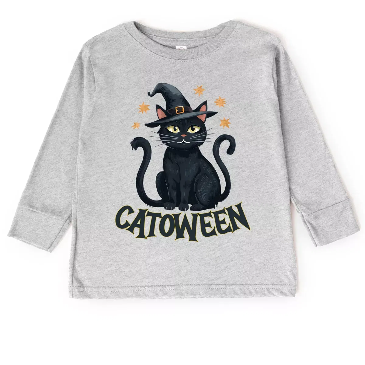 Детский лонгслив с принтом Catoween Cat The Juniper Shop, Kelly