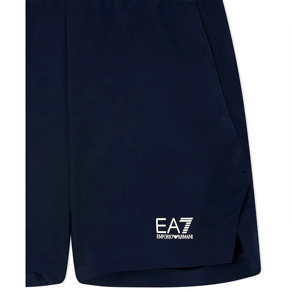 Детские шорты для мальчиков с логотипом EA7 EMPORIO ARMANI, Blue — фото 3