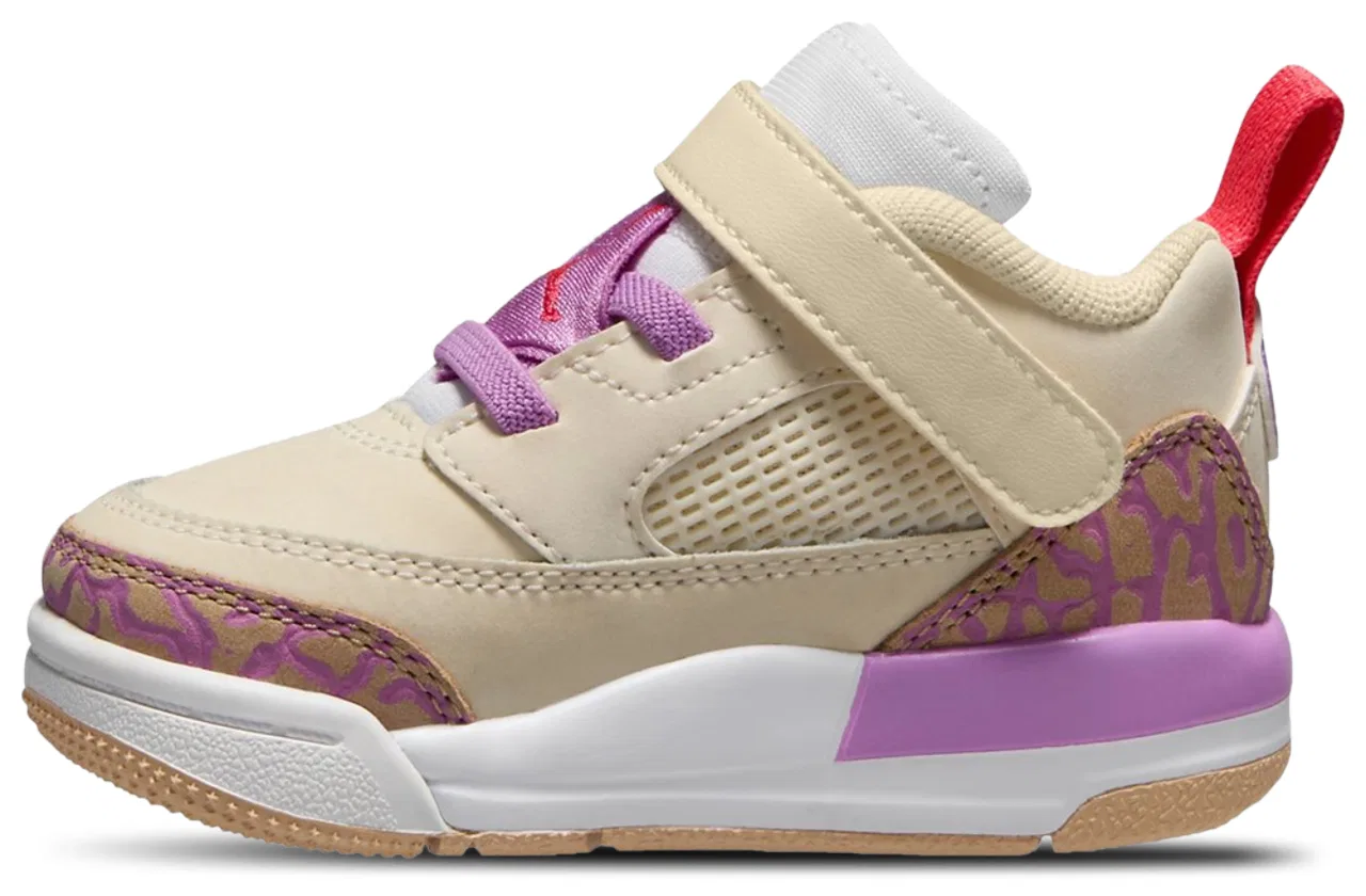 Кроссовки для девочек Spizike Low Jordan, цвет Pale Ivory/Fuchsia — фото 2