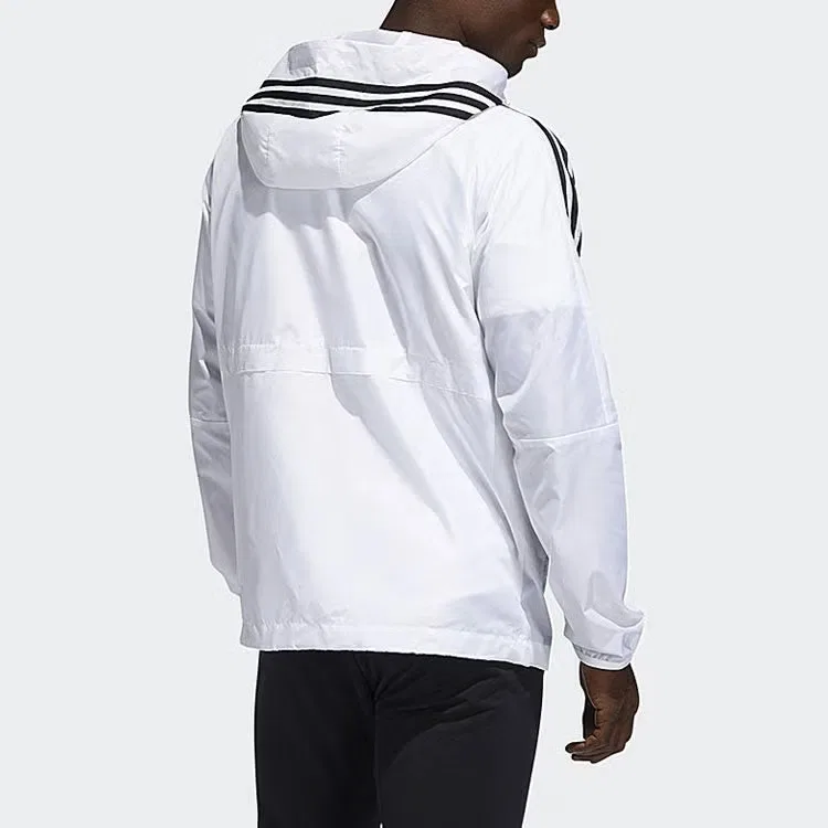Спортивная куртка с капюшоном Adidas, белый — фото 3