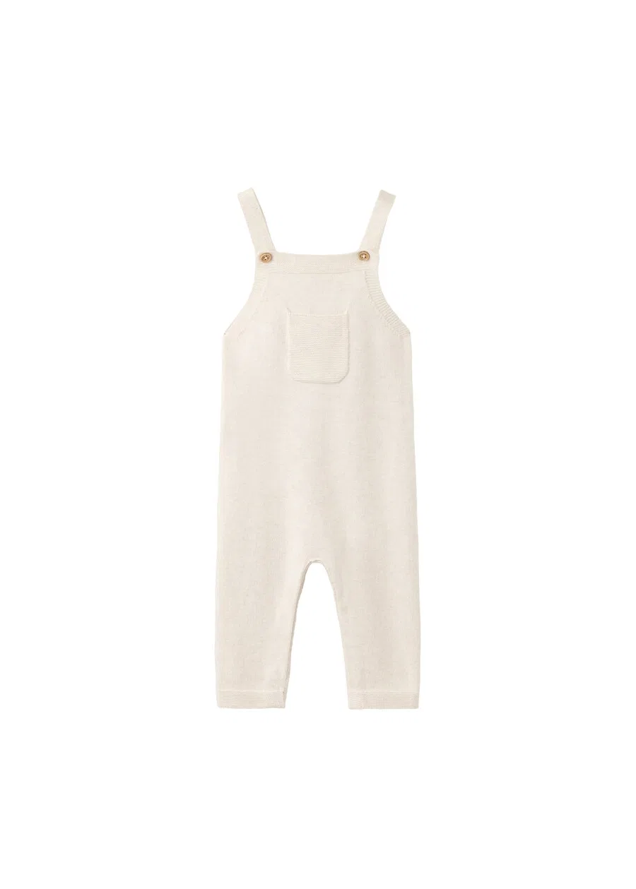 Детский комбинезон MANGO KIDS Regular Overalls 'DUNGAREES BREST3' бежевого цвета