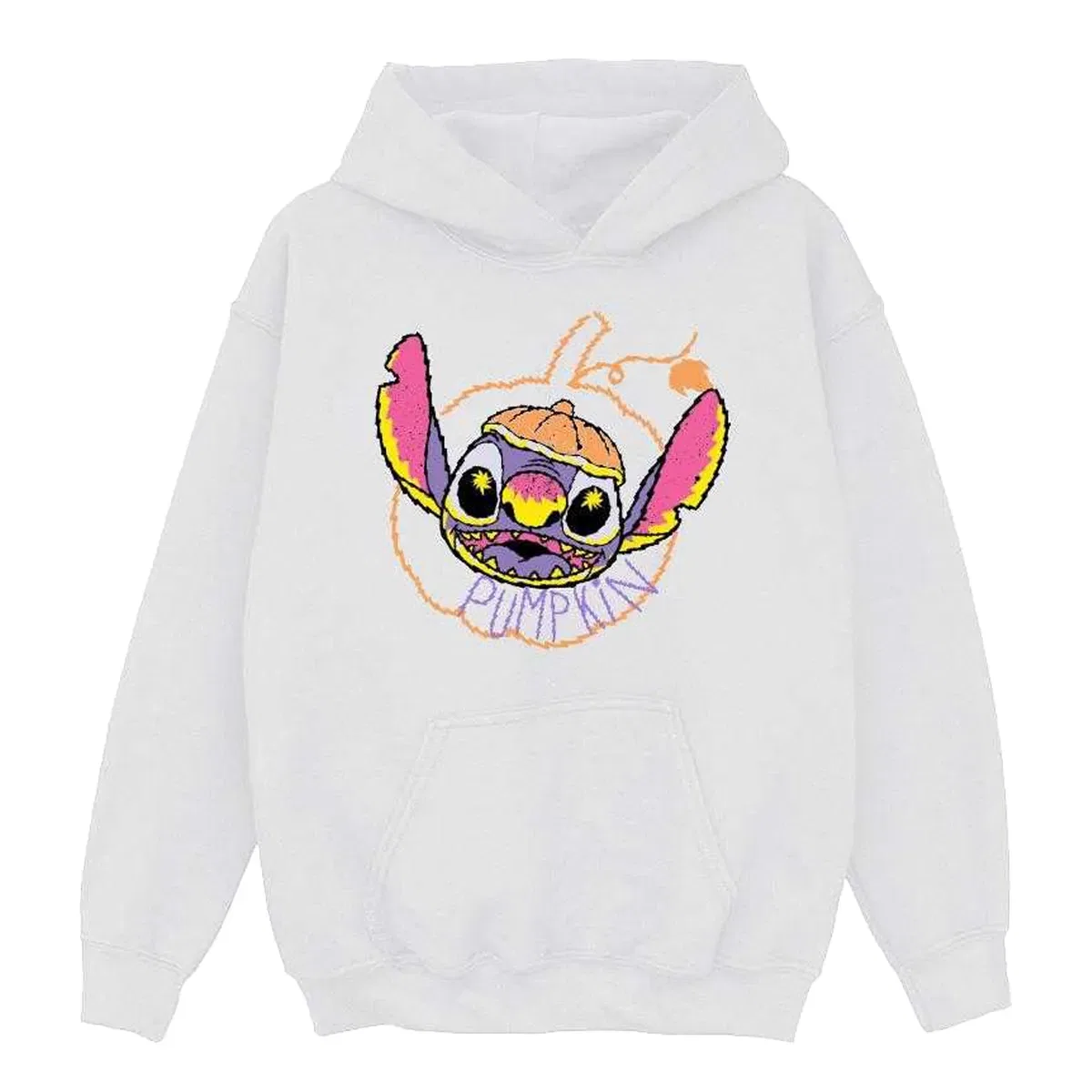 Худи с принтом Pumpkin Head Lilo & Stitch, White