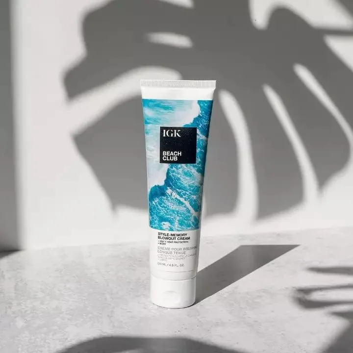 Крем для укладки волос IGK BEACH CLUB Style-Memory Blowout Cream | Объем + Упругость + Термозащита | Веганский продукт + Не тестируется на животных | 120 г — фото 3