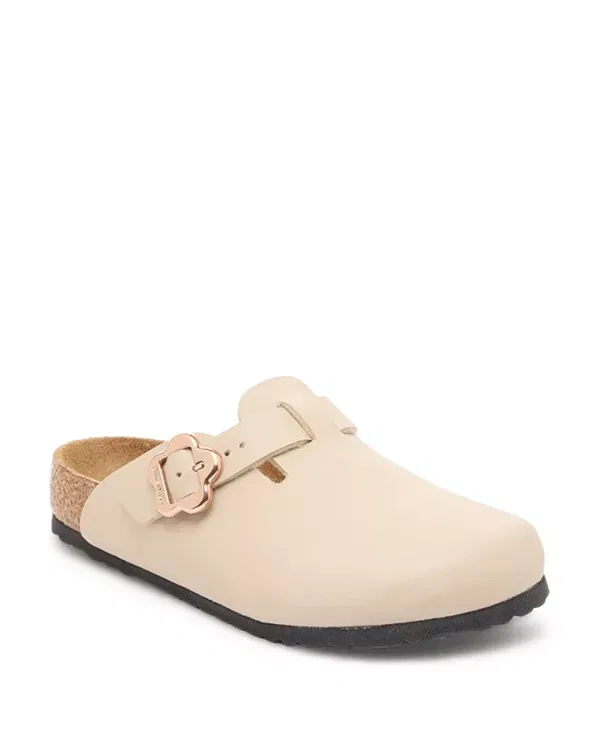 Детские сабо для девочек с контурной стелькой Boston Birkenstock, бежевый
