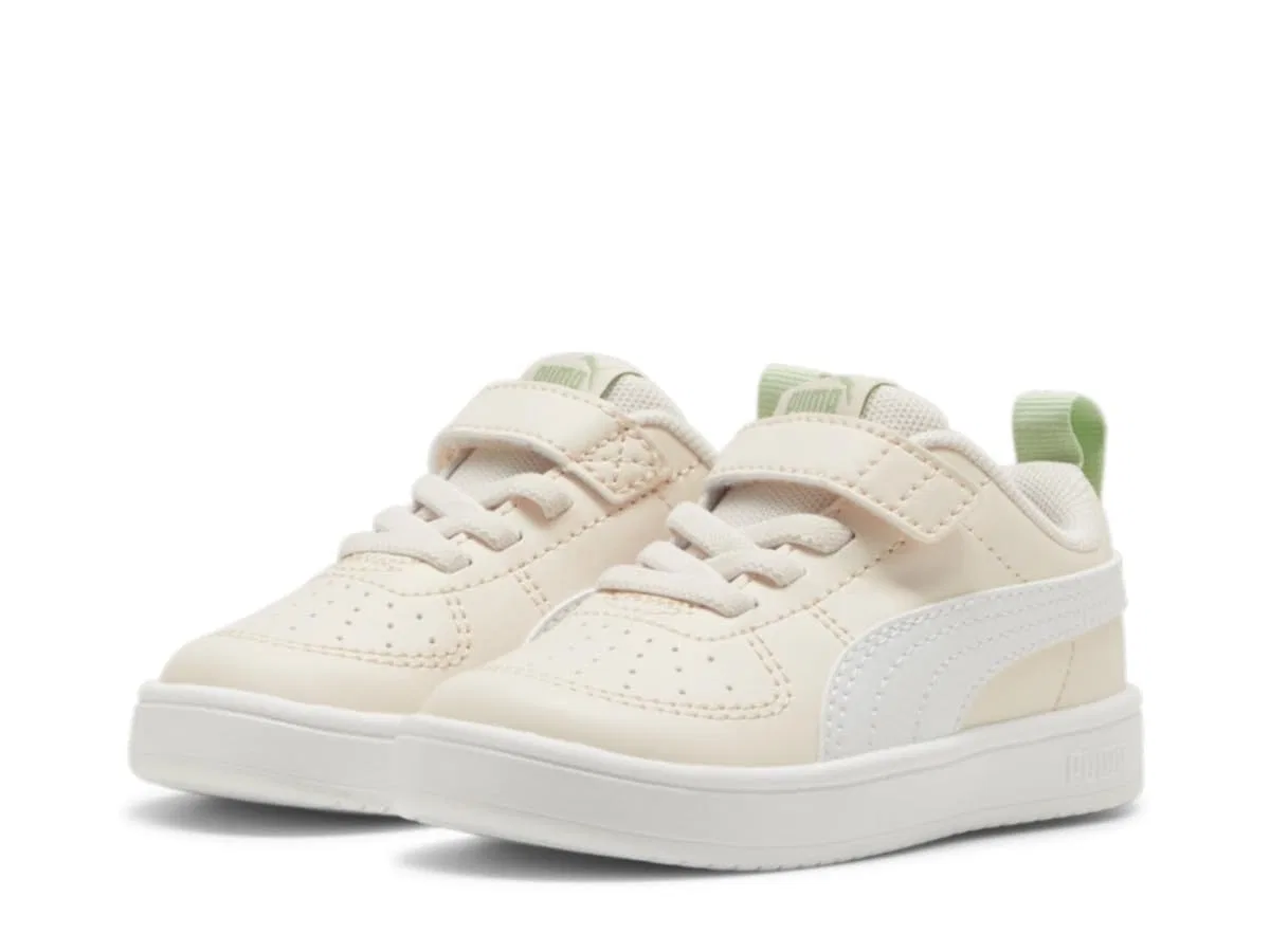 Детские кроссовки без шнурков Rickie AC PS PUMA, Rosebay PUMA White Green — фото 2