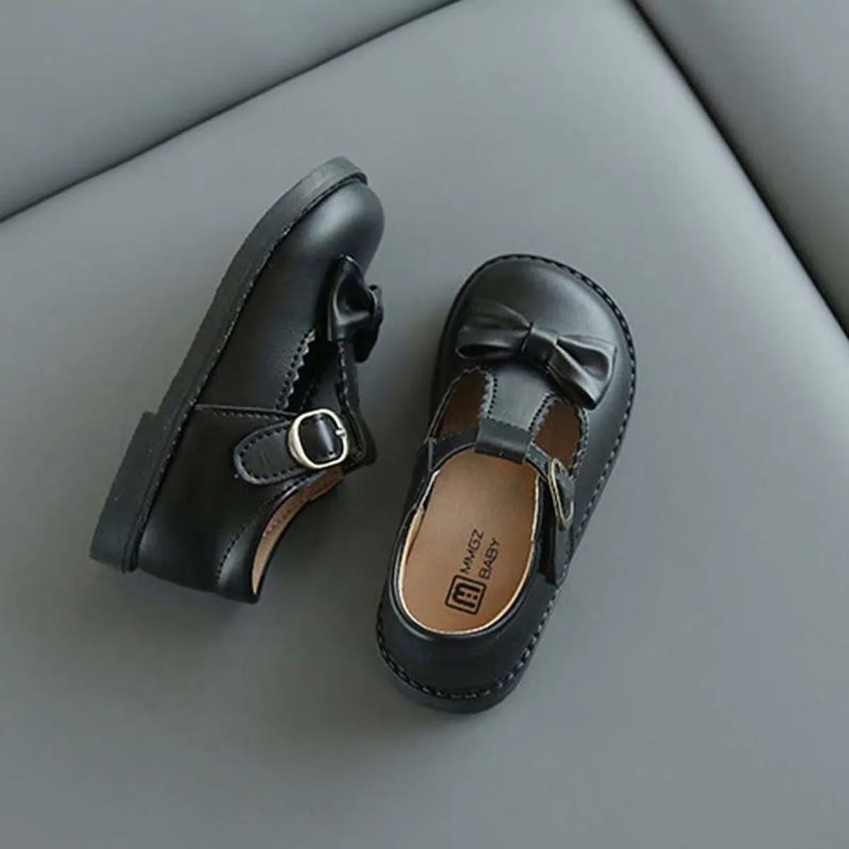 Детские туфли Мэри Джейн для девочек IvoireCh, Black — фото 3