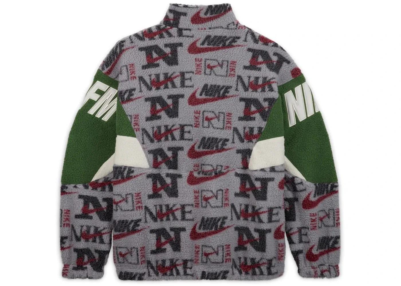 Мужская куртка на молнию с принтом Nike x Cactus Plant Flea Market 1/4 Zip Top Jacket, цвет Grey Purple Green — фото 2