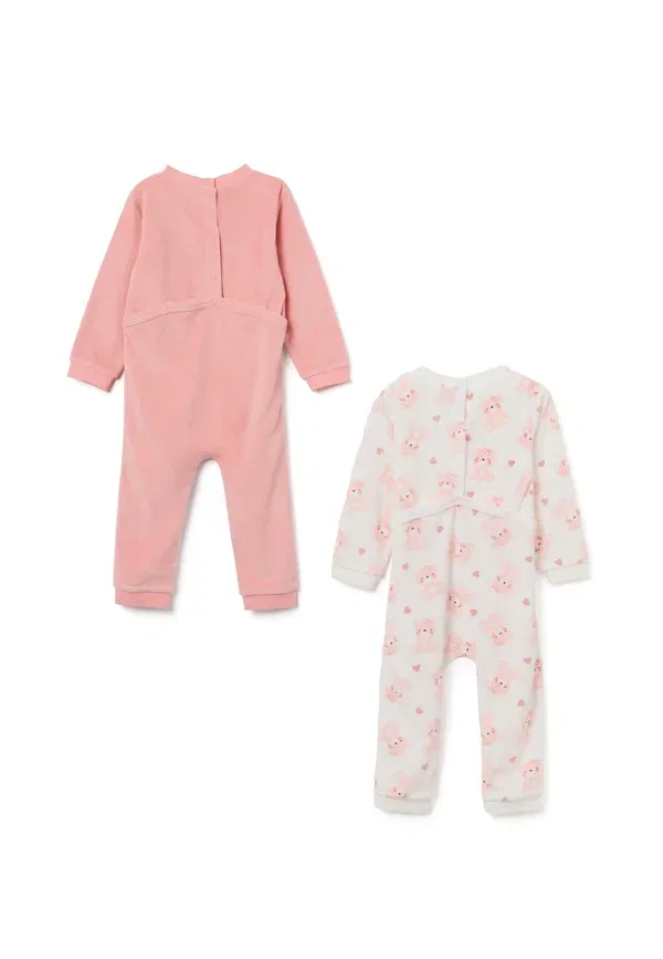 Комплект из 2 комбинезонов с принтом Ovs, pink white, белый/розовый — фото 2