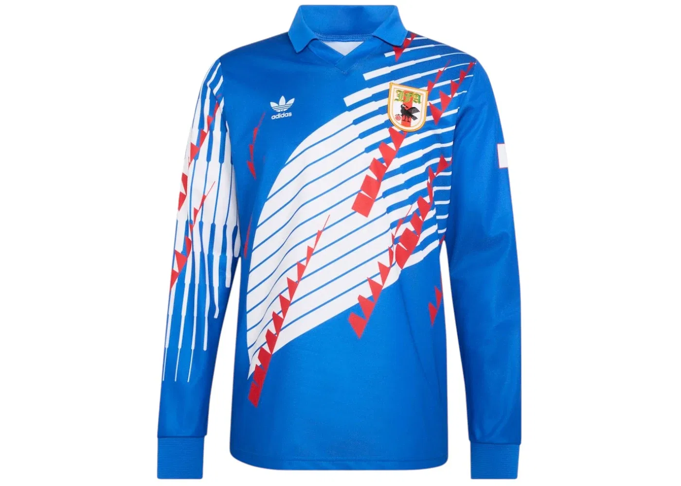 Мужская футбольная футболка с длинным рукавом Adidas Japan 1993 Bringback LS Jersey, Blue/White