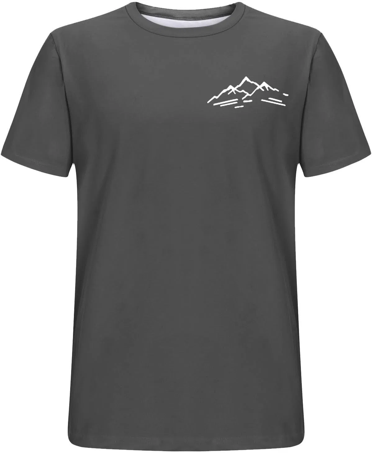 Мужская футболка с принтом, Mountain Graphic, тёмно-серый — фото 3