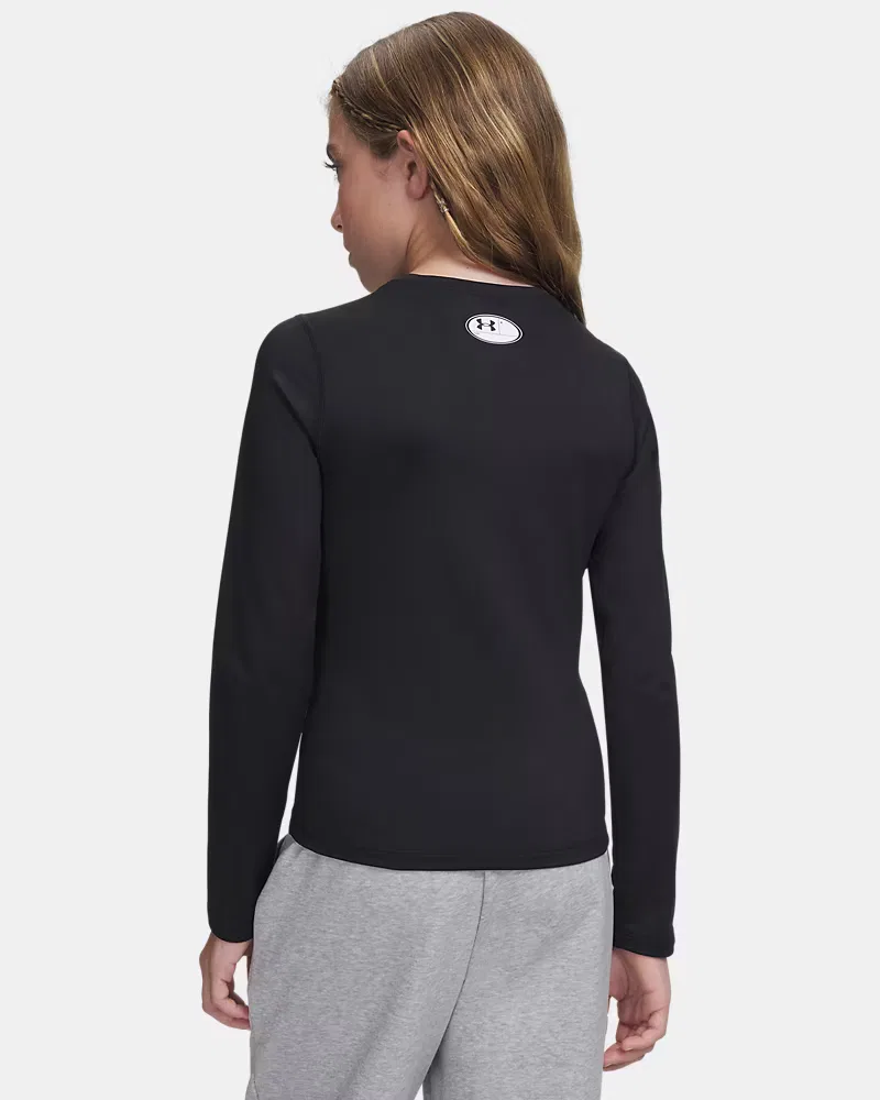 Лонгслив утепляющий с четырехсторонней растяжкой ColdGear UnderArmour, Black/White — фото 2