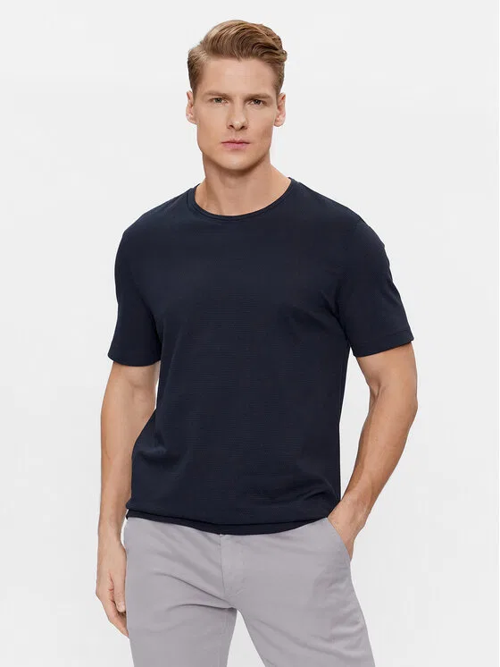 Футболка regular fit Tiburt Boss, темно-синий