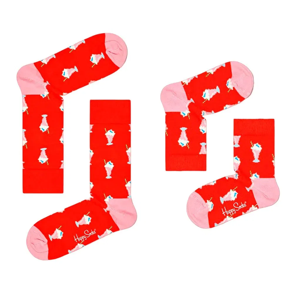 Носки Happy Socks Mini & Me Milkshake Set 2 пары, красный
