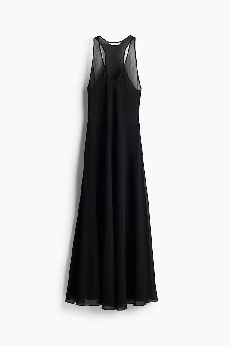 

Платье шифоновое H&M A/W 2024 Sleeveless, черный