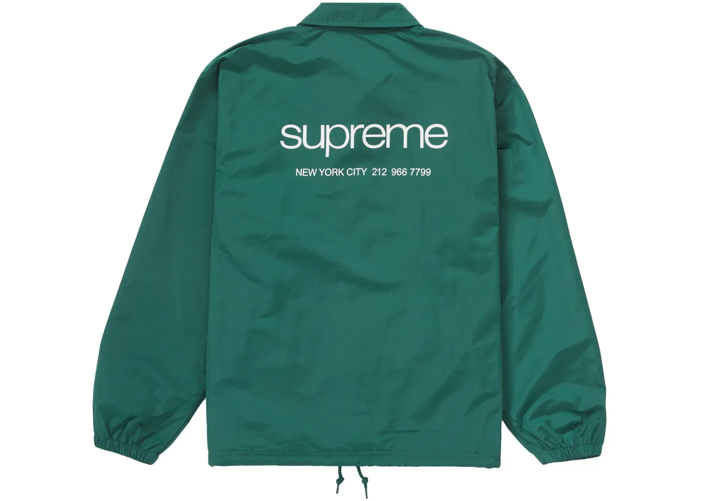 Мужская куртка-тренч с принтом Supreme NYC Coaches Jacket, Зеленый — фото 3