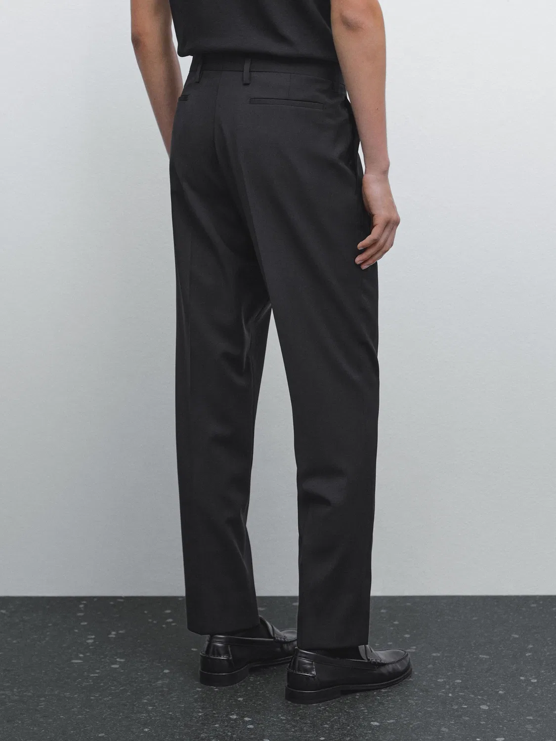 Брюки Massimo Dutti, из шерсти, черные — фото 3