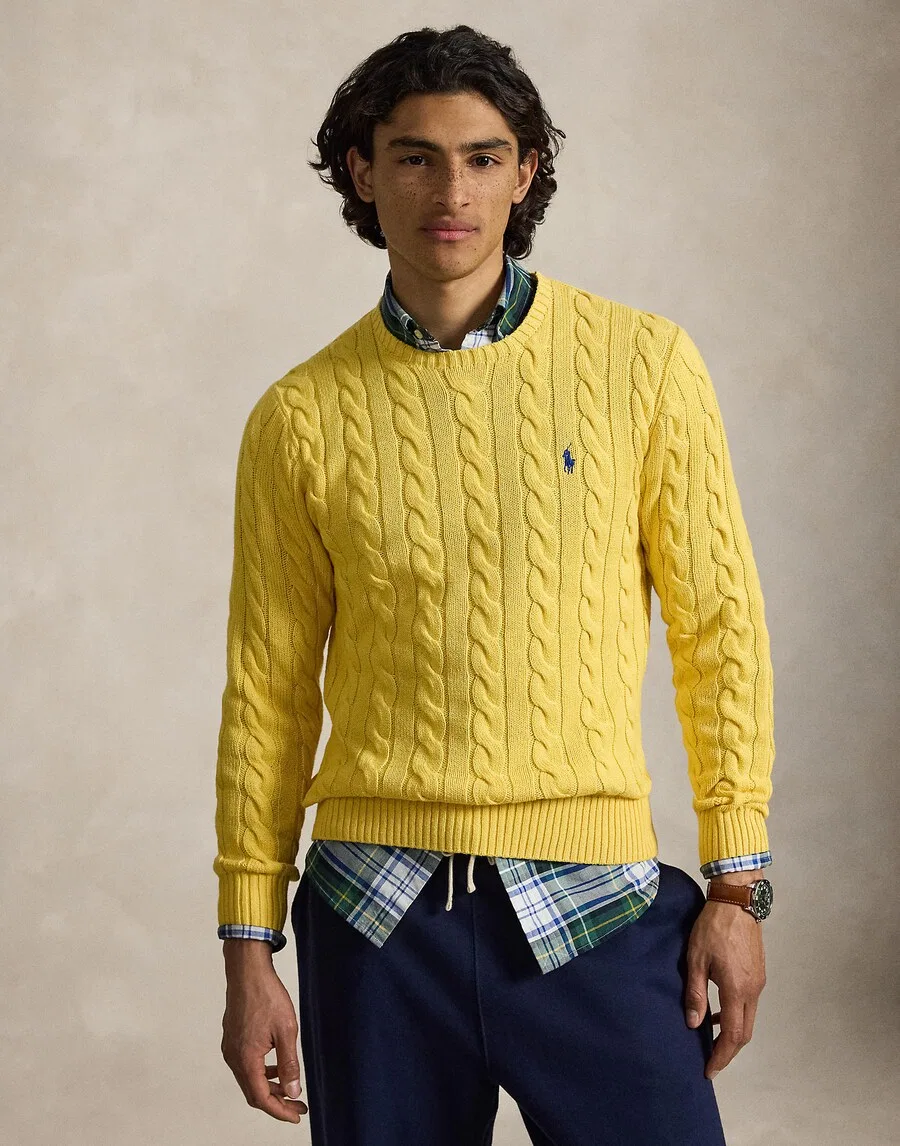 Свитер Polo Ralph Lauren Regular fit 'DRIVER' желтого цвета — фото 2