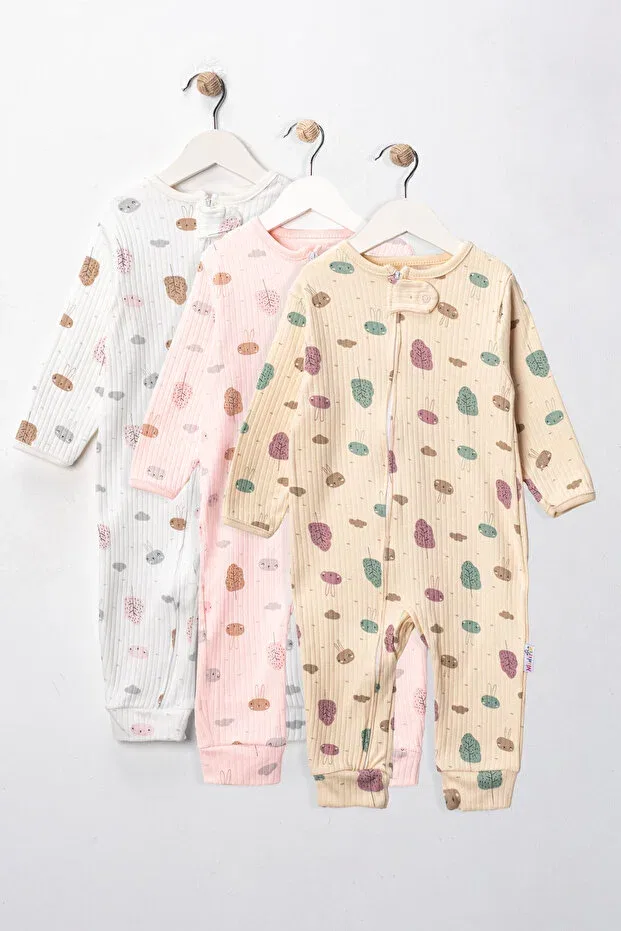 Детское боди-комбинезон с принтом Enia Baby, Ecru