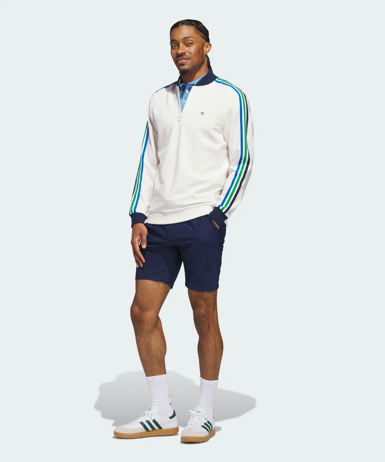 Мужской свитшот с длинным рукавомAdidas Golf Original 3st HZ, белый — фото 3