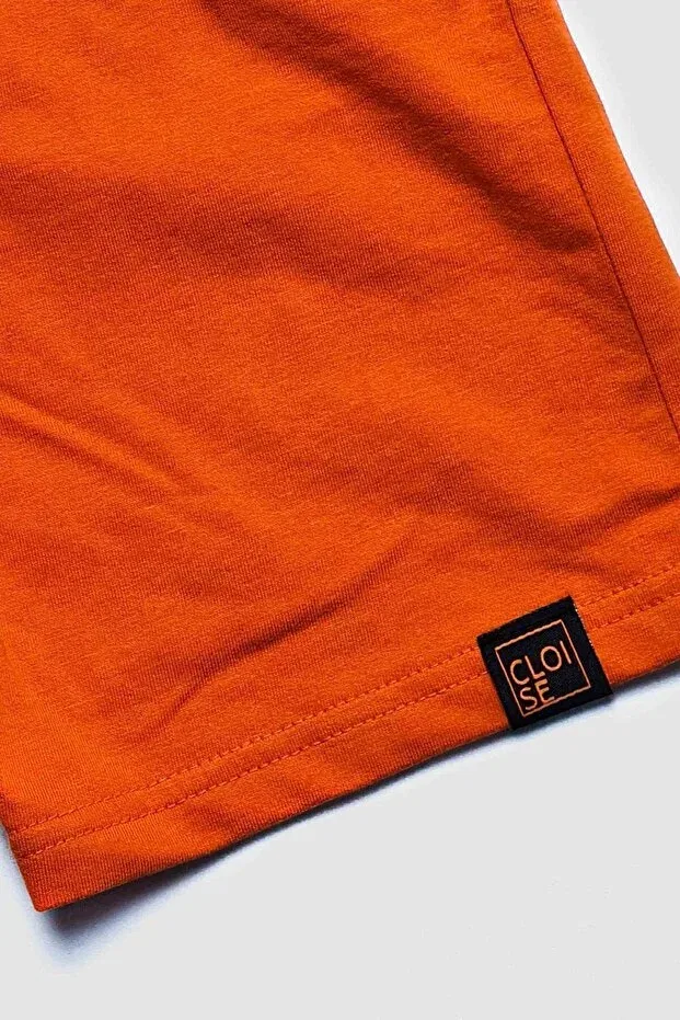 Детские шорты для мальчиков с принтом Basics Cloise, Orange — фото 2